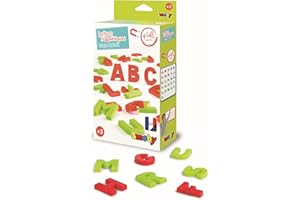 Smoby - 48 Lettres Magnétiques - Pour Tableau ou Bureau - 2 Couleurs - Rouge et Vert - 430104