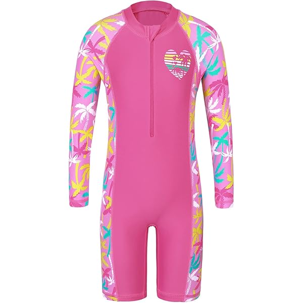 Maillot De Bain Anti-UV 1 Pièce Pour Fille Sur