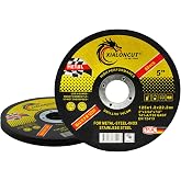 NUTKIT Cutting Disc 125 mm Metal for Angle Grinder, 6 Pieces | 0.05" Extra Thin Flexible Disc, for Metal, Stainless Steel, St