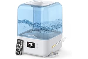 MORENTO Umidificatore per camera da letto grande, 4,5 l Top Fill Cool Mist umidificatore per neonati e piante, diffusore di oli essenziali, durata fino a 50 ore con luce notturna, impostazione