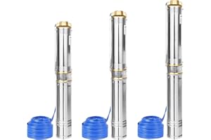 NAIZY Pompa Profondo Pozzo 750W 1HP Sommergibile 4000L/h Portata tubo Commutazione Automatica Giardino 4 Pollici con 20M di Cavo di Collegamento