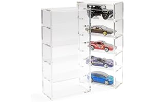 FRIKI MONKEY Vitrina expositora para Hot Wheels Loose con 5 Alturas, Expositor Metacrilato para Hot Wheels, Vitrina para Colecciones de Coches Escala 1:64, Hot Wheels Display Case (Loose) ( 1 Unidad)