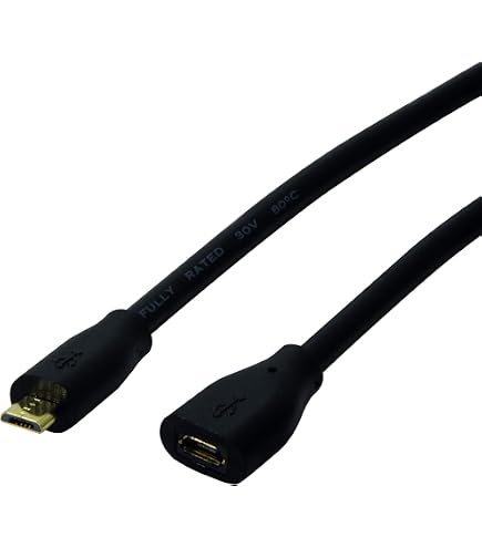 SYSTEM-S Micro USB Stecker Auf Micro USB Buchse Adapter – 16 Cm, Für Daten & Laden, Plug & Play