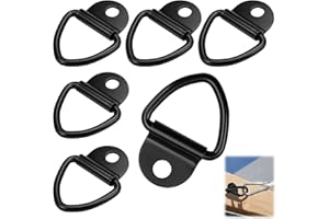 RAIRSKY 6 Pezzi V Anelli di Ancoraggio, Anelli di Fissaggio Ganci Carico 400kg, Anelli Ancoraggio per Furgone, Anelli di Fissaggio in Acciaio, Anello Ancoraggio per Rimorchio, Camion, Carico Barca Fissaggio