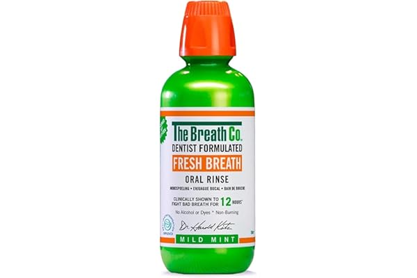 The Breath Co Fresh Breath Oral Rinse - 500 ml, Mild Mint by The Breath Co