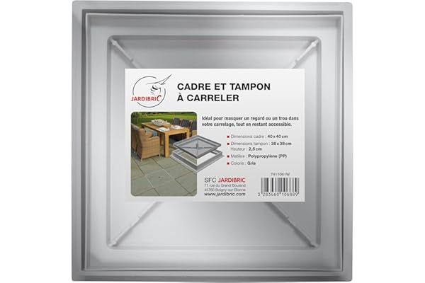 Jardibric – Trappe à Carreler 40x40 cm – Tampon Regard Extérieur Polypropylène