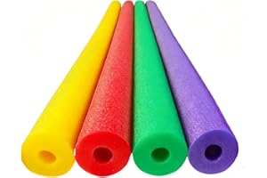 RUBU22A 4er-Pack Schwimmnudel für Erwachsene - Lange Schaumstoff Poolnudel - Schwimmhilfe Strand & Wasserspiele - Wasserspielzeug - Wassernudel