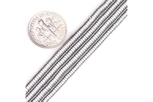 GEM-INSIDE CREATE YOUR OWN FASHION Sweet & Happy Girl's Store SHGbeads Silver Metallic Coated Hematite Gemstone Loose Heishi Spacer Beads for Jewellery Making 2x4mm 15"
