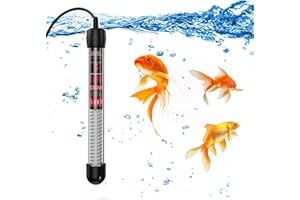 MetalNuts Aquarium-Submersible-Aquarium Heating Rod - with Temperature Display Power Saving Heater - Ideal Fish Tank Heater for Tropical Fish, Turtles, and More