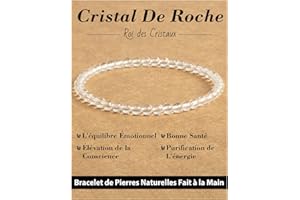 Landorilo Bracelet 4mm en Pierre Naturelle pour Homme et Femme, Bracelets Élastique Yoga, Bijoux Cadeau Créatifs, Porte Bonheur avec Perles de Remplacement
