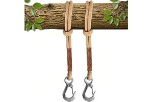 PAYFULLY 2 stycken gungfäste för träd och balkar, 60 cm hängmatta, upphängningsrep med karbinhake, kan belastas upp till 200