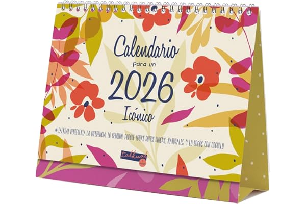 Finocam - Calendario de sobremesa para escribir 2026 Mes Vista Enero - Diciembre (12 meses) | Calendario 2026 para anotar | Planificador mensual Talkual - Español