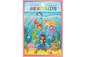 Mermaids colouring book for children age 3-5: 50 delightful and charming b/w illustrations of mystical sea maidens for little artists with vivid imaginations. For nursery and pre-school children