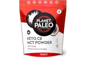 Planet Paleo Keto Collagen - High Protein, Low Carb, Coffee Creamer, Neutral-Tasting Ketongenic Boost (C8 MCT, 220g)