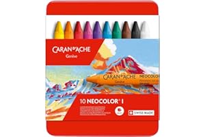 Caran d'Ache Hard Chalk, Assorted Colours, 10 Count (Pack of 1)