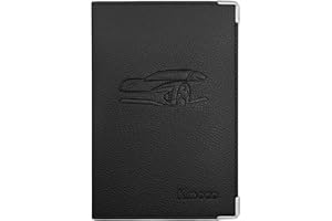 kinoco Pochette Carte Grise - Accessoire Voiture Pratique pour Le Rangement des Documents, avec étui de Protection Inclus et Fabrication française