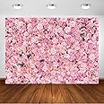 Avezano Birthday Floral Backdrop 7x5ft Flower Wall Wedding Bridal Shower Photo Background Girl's Baby Shower Valentine's Day Party Decoration Banner Photobooth Studio Props