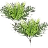 AIVORIUY Artificial Palm Tree Bush Tropical Palm Leaf with Stems Jungle Green Plant Greenery Safari Leaves Simulation Tropica