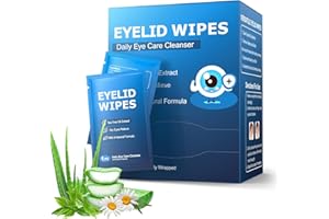 PROCIV 60PCS Tea Tree Oil Eyelid Wipes for Blepharitis, Dry, Itchy & Stye Eyes - Gentle for Sensitive Eyes - Instant Relief for Office, Travel Essentials for Women and Men