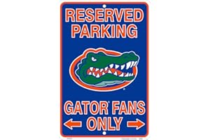 HANGTIME Florida Gators Fans Reserved Parking Sign Metal 8 x 12 Embossed