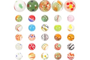 Lurrose 30 Pièces Boule De Verre Faite à La Main Jouet D'aquarium Mini Vases pour Fleurs Billes Colorées Billes Daquarium Décor D'aquarium Un Verre Ensemble De Jouets Les Fleurs Enfant