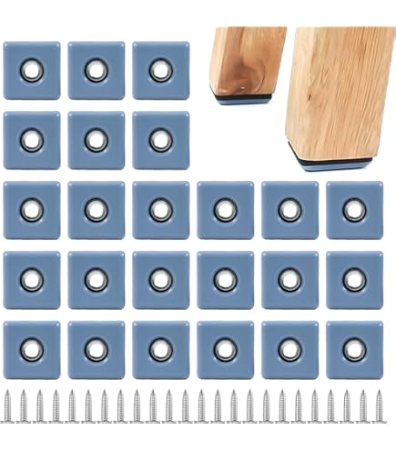 Gommini Per Mobili In Teflon - 36 Pezzi Con Viti Per Proteggere Pavimenti, Ø 22 Mm - Foto 4