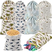 Lot De 25 Sacs En Coton Avec Cordon De Serrage - 15x20 Cm, Idéaux Pour Cadeaux, Rangement, DIY, Fêtes Et Anniversaires - 6