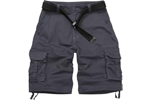 VATINNT Men's Cargo Shorts, Camo Shorts, Multi Pocket Casual Shorts, Loose Fit Outdoor Work Shorts No Belt