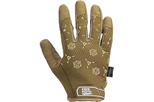 Kemimoto Rękawiczki rowerowe z pełnym palcem dla mężczyzn i kobiet, z ekranem dotykowym z antypoślizgową, amortyzującą wkładką żelową, oddychające rękawice treningowe do treningu na siłownię, rower górski, ćwiczenia