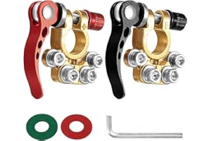 KEUGT Connettore a Sgancio Rapido,Morsetti Batteria Auto,12V Batteria Terminali,Attacco Rapido,Morsetti di Batteria Attacco Rapido Connettori Terminali di Batteria per Auto Roulotte Camper (Rosso Nero)