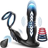 3 IN 1 Anal Vibratoren mit Stoßfunktion, Männliche Anal Sex Toys Prostata Massager,Sex Spielzeug für die Männer mit 10 Telesk