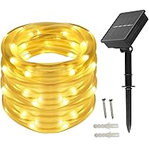 GraviDus Solar-Lichterschlauch Mit 50 Warmweißen LEDs - Automatische Beleuchtung