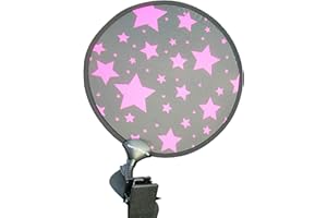 My Buggy Buddy MBBSHADEPKSTAR Sonnenschutz, rosa Sterne „Design kann variieren“