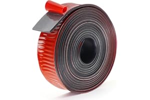 SDLDEER Neoprene Rubber Strip Self Adhesive 25mm(w) x1.5mm(T) x3m(L) Rubber Sheet Solid Strip for Seal Floor, Supports, Flooring Protection, Crafts, Pads, DIY Gaskets