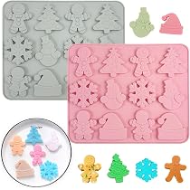 Moule à Gâteau Silicone De Noël – 6 Motifs (Sapin, Flocon, Bonhomme…), Pour Biscuits, Chocolats, Muffins | Alimentaire, Démoulage Facile