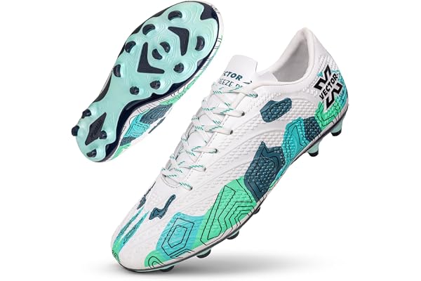 Vector X Breeze High-Performance Soccer Studs Fully Embossed Synthetic Upper Double Colour High Strength TPU Sole Football Shoes Athletic Footwear for Boys Men Players