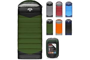 ETGLCOZY Sleeping Bags for Adults Kids, Ultralight Compact w/Compression Sack for Warm & Cold Weather Camping Essentials for Backpacking Hiking Travel Indoor - Unisex Boy Girl Man Woman