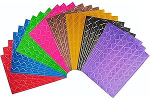 ULWSY Coins de bâton Photo, 2448 Coins d'autocollant Photo adhésifs pour Album de Bricolage, Journal et Album Photo, 8 Couleurs