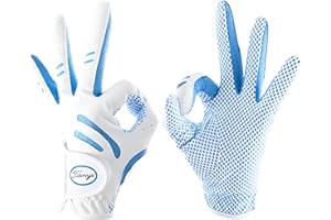 CINGHI LUSSO Golf Gloves Kids A Pair Youth Golf Glove Left and Right Hand Golf Glove Junior Golf Glove Boys Girls Leather Fabric Breathable Golf Accessories for Kids Stable-Grip for Perfect Swing