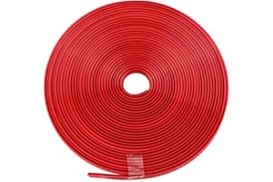 CVCVZNB Car edge Protector Strip, Car Vehicle Wheel Rims Trim Colorful Strip Tape Car Rims Protection Decorative Rubber Strip Decor Tire Guard Line Moulding Trim (Color : Red)