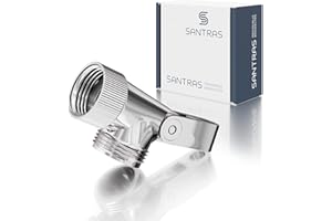 SANTRAS® Pièce articulée en métal de qualité supérieure (version lourde) 1/2 pouces pour connecter le flexible de douche et le pommeau de douche