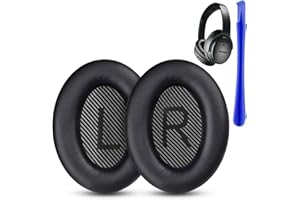 Anei Boe QuietComfort 35 QC35 II Profeioal Relacemet Earad for Boe Quiet Comfort 35 QC35 II Headhoe, Relacemet Ear Cuhio with Softer Leather, Iolatio Foam