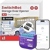 SwitchBot Smart WLAN Garage Door Opener, New Matter Certified, App Control, Alexa/Google/Siri/IFTTT/SmartThings Compatible, M
