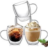 renovon &Ccedil;ift Katmanlı Cam Kupa Bardak 250 ml L&uuml;x &Ccedil;ift Cidarlı kupa - Termos Bardak - İki Duvarlı Yapısı ile Uzun S&uuml;re Sıcak-S