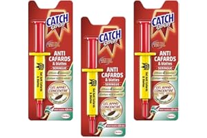 Catch - Gel Anti cafards 10 GR, SERINGUE Insecticide LOT DE 3