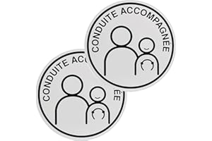 Easyboost Disque Conduite Accompagnée Magnétique Aimanté Ø15cm Rond pour Voiture Jeune Conducteur Apprentissage avec Aimant pour Coffre avec Fond Blanc (2 disques)