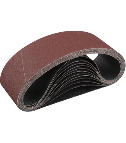 Nastri Abrasivi FERM 10mm - Set 8 Pezzi Con Grana G40, G80, G120 - Per Lima A Nastro - Foto 2