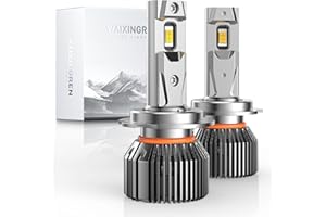 WAIXINGREN H7 Headlight Bulb 120W 32000LM Super Bright 6500K White with Fan, LED Headlight Bulb with Upgraded Intelligent Driver, IP65 Waterproof, Plug and Play, Pack of 2 (H7)