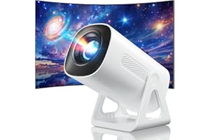 AMEELA [2025 Upgraded & Android 11.0] Vidéoprojecteur, Mini Projecteur avec WiFi et Bluetooth, 4K 1080P Projecteur Portable, 270° Rotation Home Cinéma Star Rétroprojecteur pour Phone/PS5/HDMI/TV Stick/USB