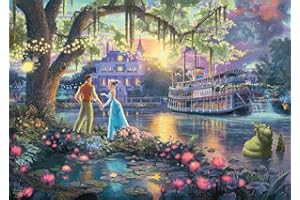 Schmidt Rectangulaire Carton Spiele 57527 Thomas Kinkade, Disney, Princesse Et La Grenouille, Puzzle 1000 Pièces, Multicolore, Taille Unique Exclusivité sur Amazon